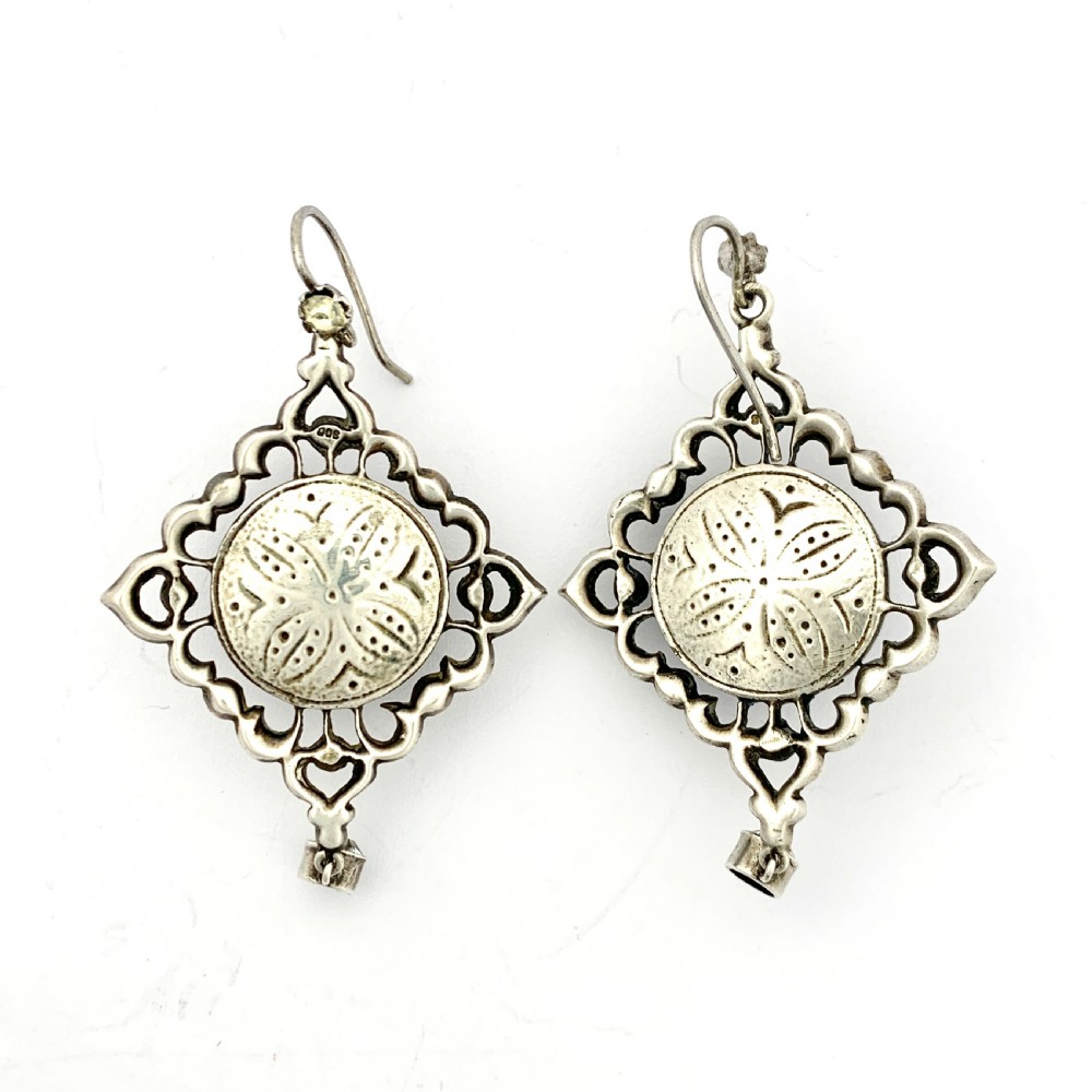 Large Georgian Amethyst Dome Chandelier Earrings View II