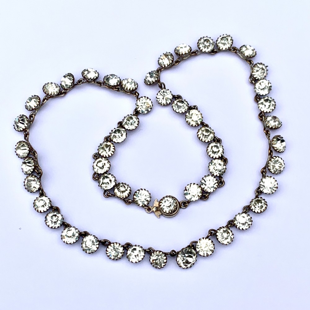 Victorian Foil Back Paste Rivière Necklace