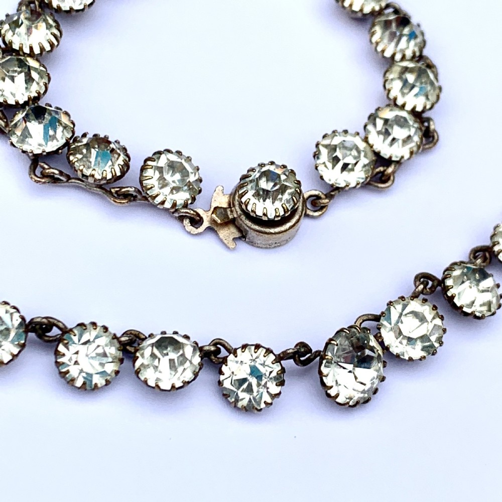 Victorian Foil Back Paste Rivière Necklace View II