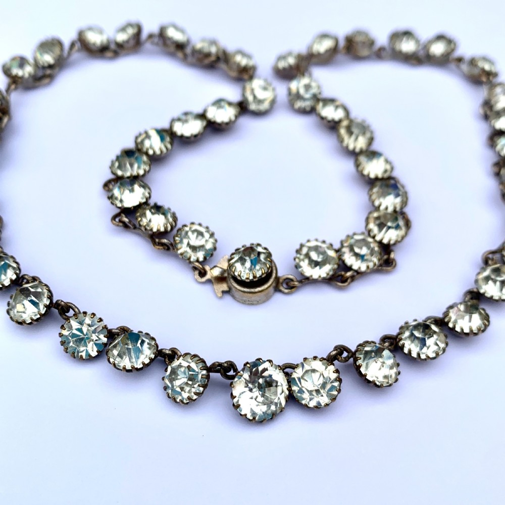 Victorian Foil Back Paste Rivière Necklace View III