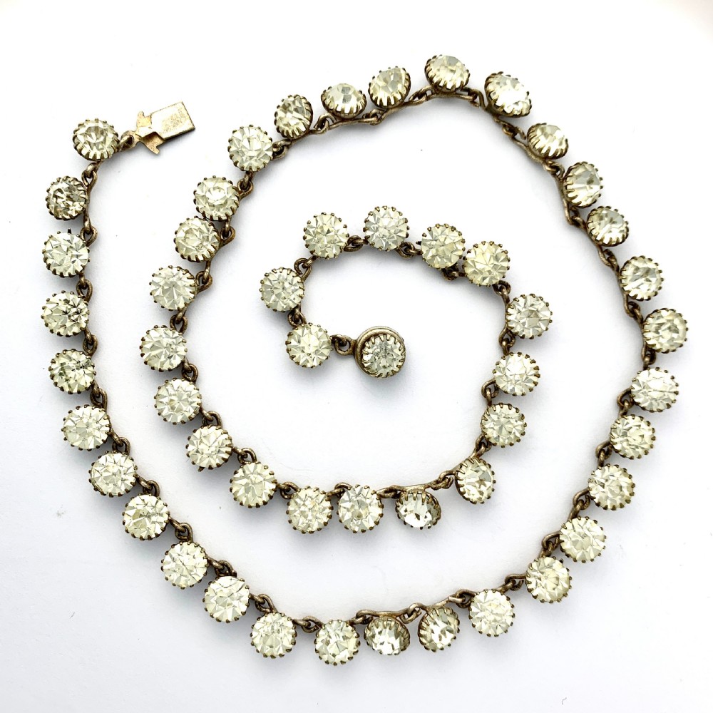 Victorian Foil Back Paste Rivière Necklace View IV