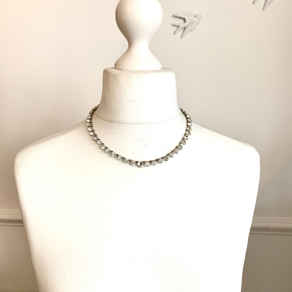 Victorian Foil Back Paste Rivière Necklace View VII