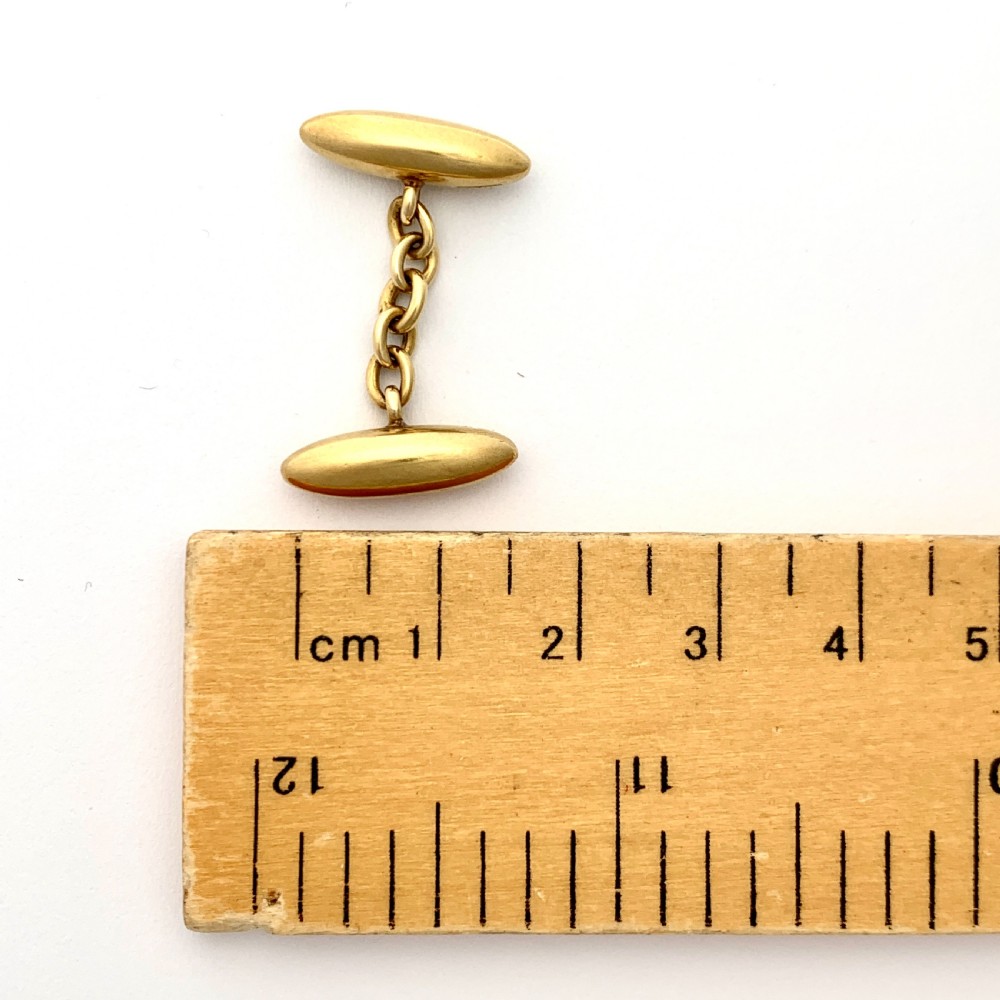 Victorian 18CT Gold Chain Link Torpedo Cufflinks  View III