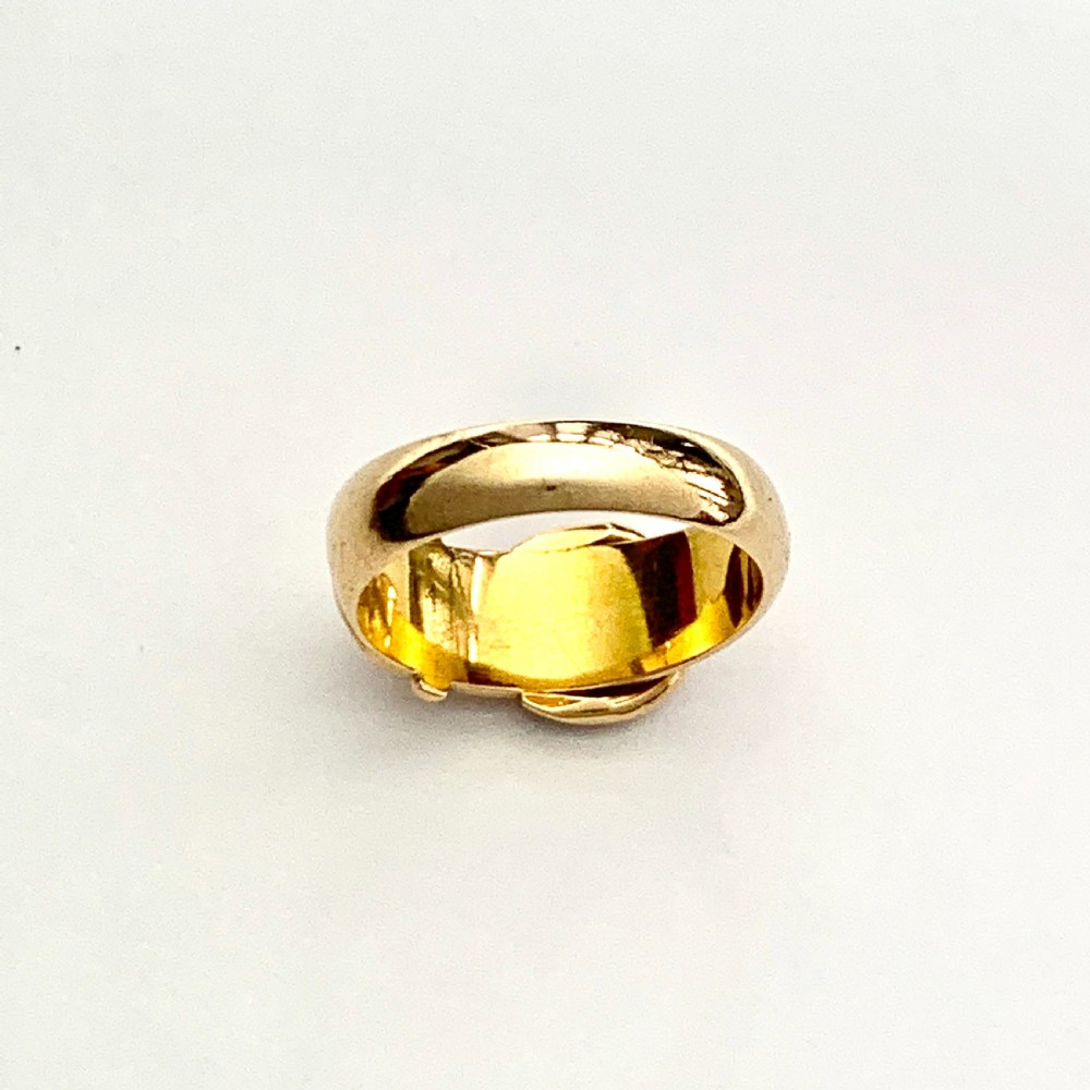 Edwardian 1904 18CT Gold Buckle Ring View VI