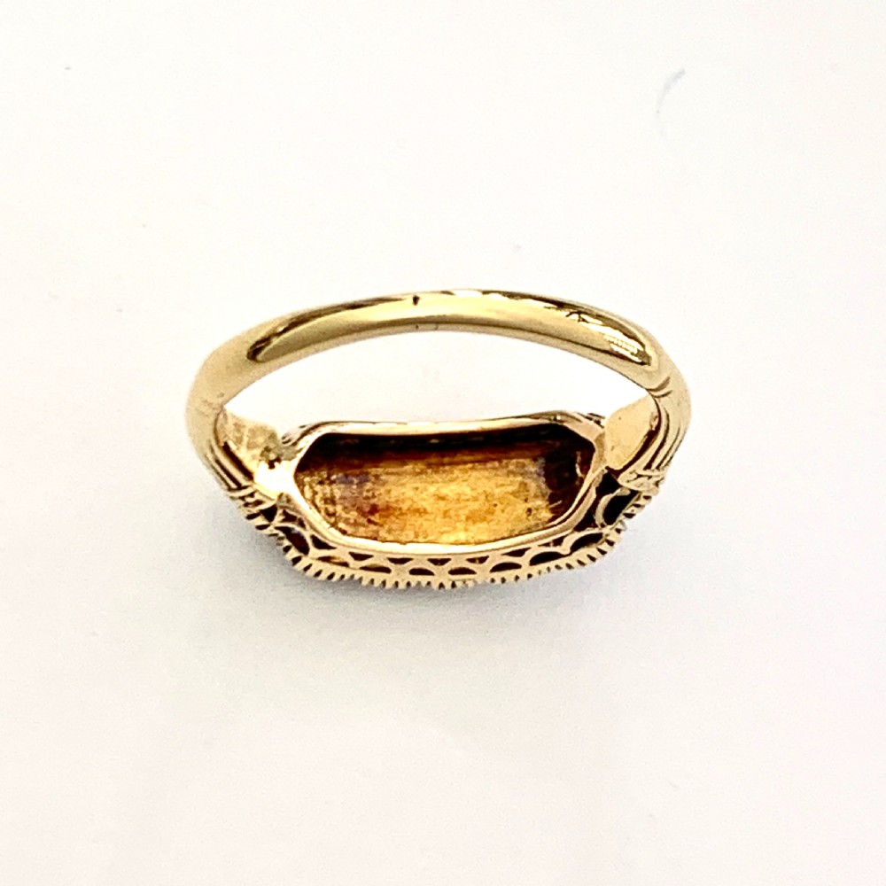 Victorian 18CT Gold Double Row Pearl and Diamond Ring View VI