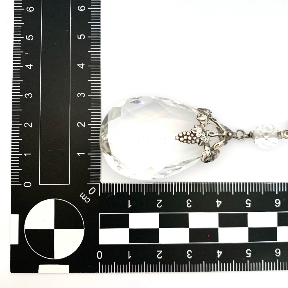 Arts and Crafts / Art Deco Rock Crystal Silver Pendant Necklace View IV