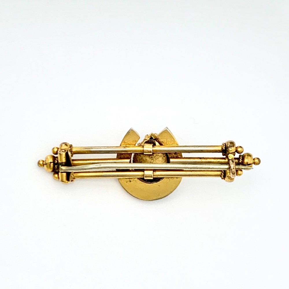 Victorian Sparkling Paste Lucky Horseshoe Brooch View V