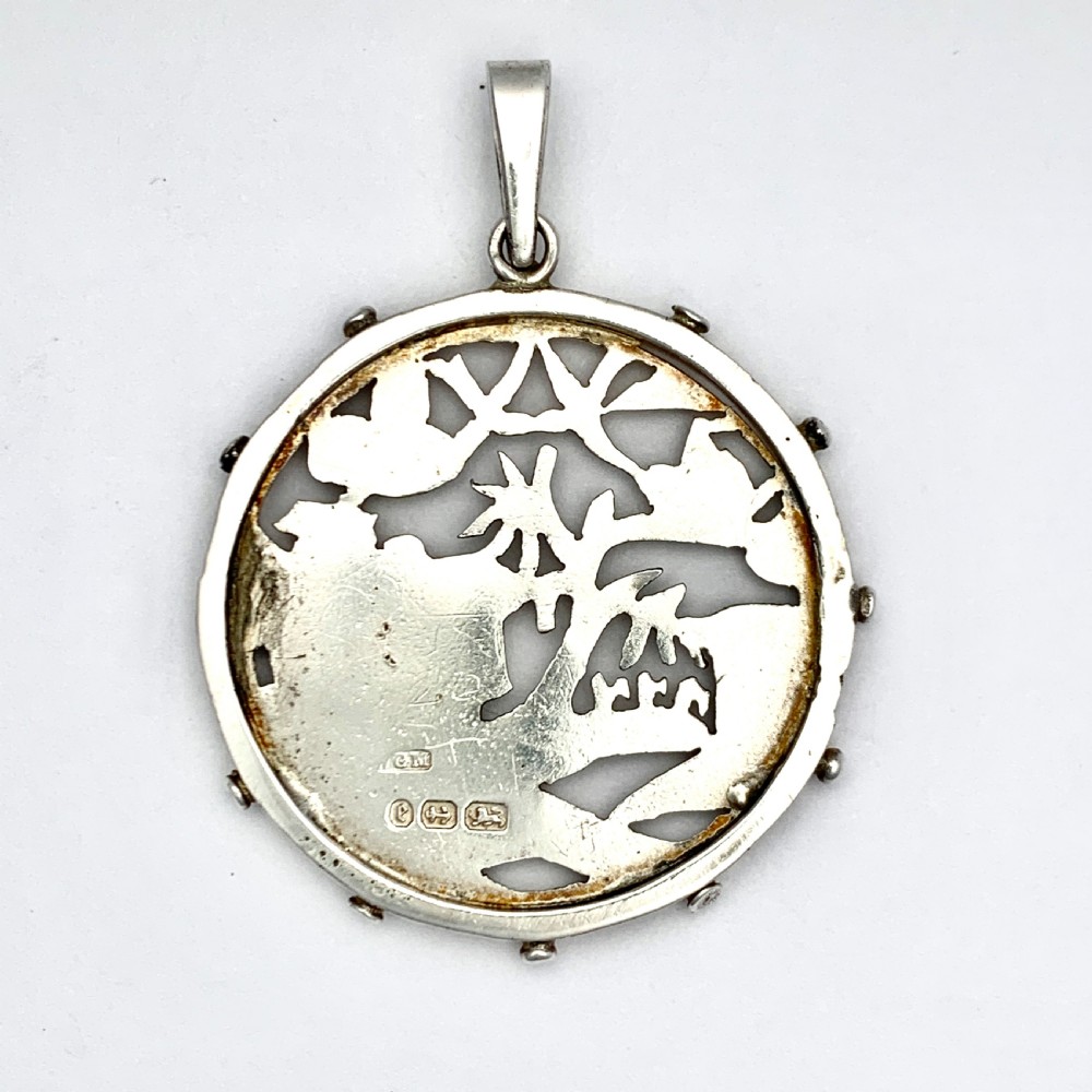 Victorian 1879 Sterling Silver Aesthetic Period Pendant View IV
