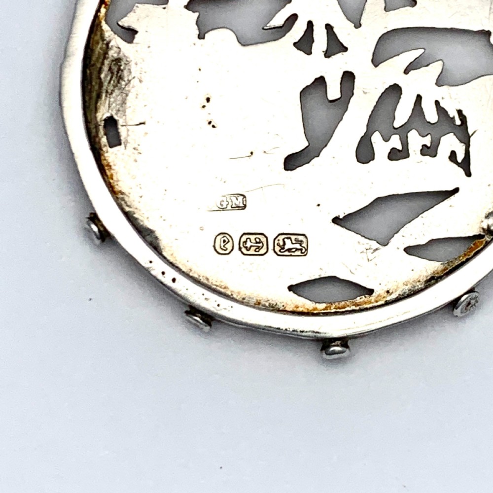 Victorian 1879 Sterling Silver Aesthetic Period Pendant View V