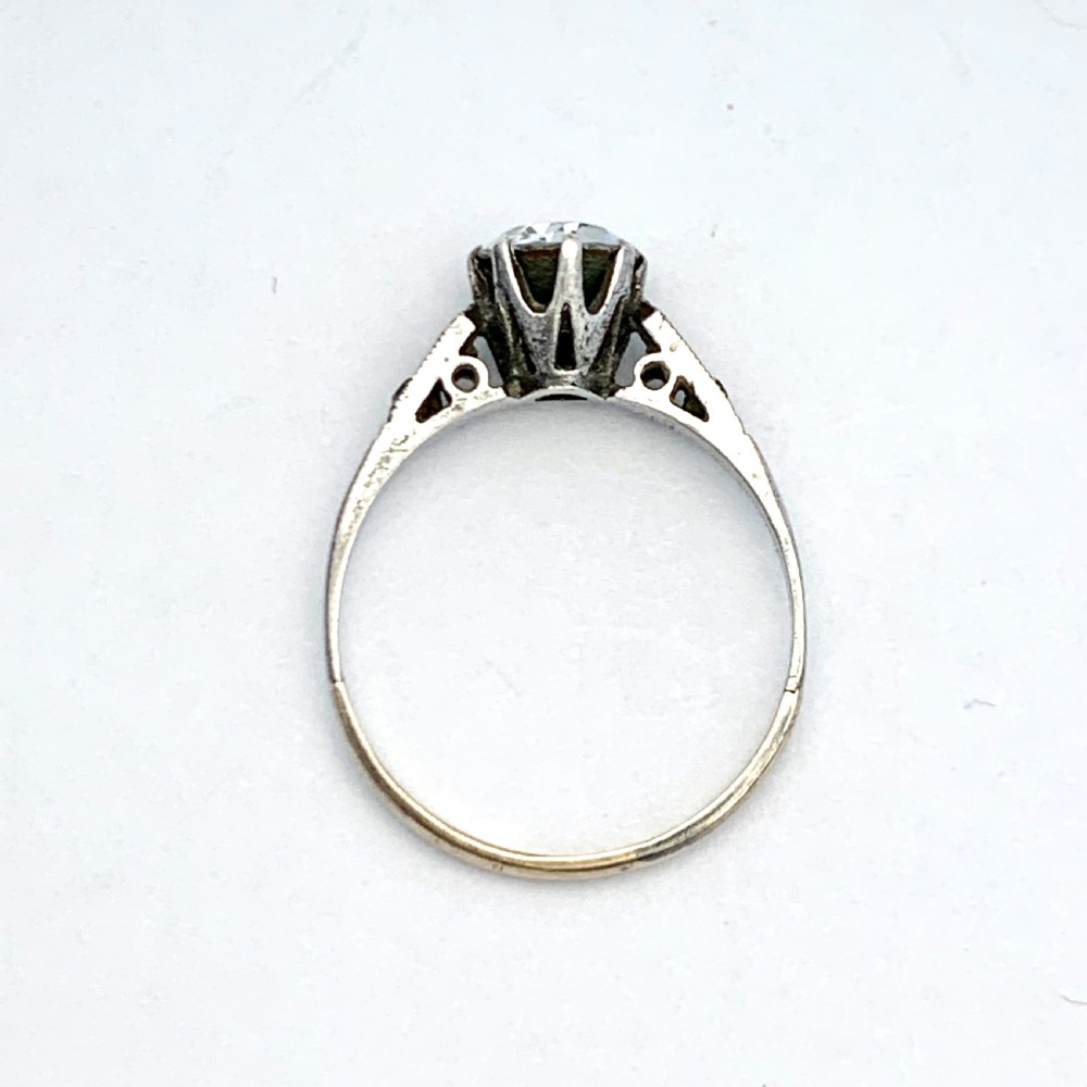Antique 9CT Gold and Silver Paste Diamond Ring View V