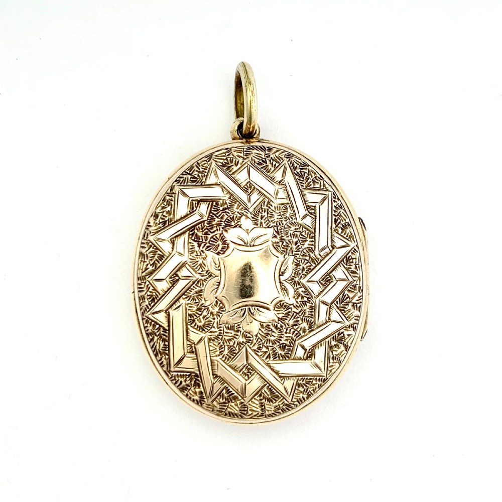 Large Victorian 9CT Gold Mizpah Locket Pendant