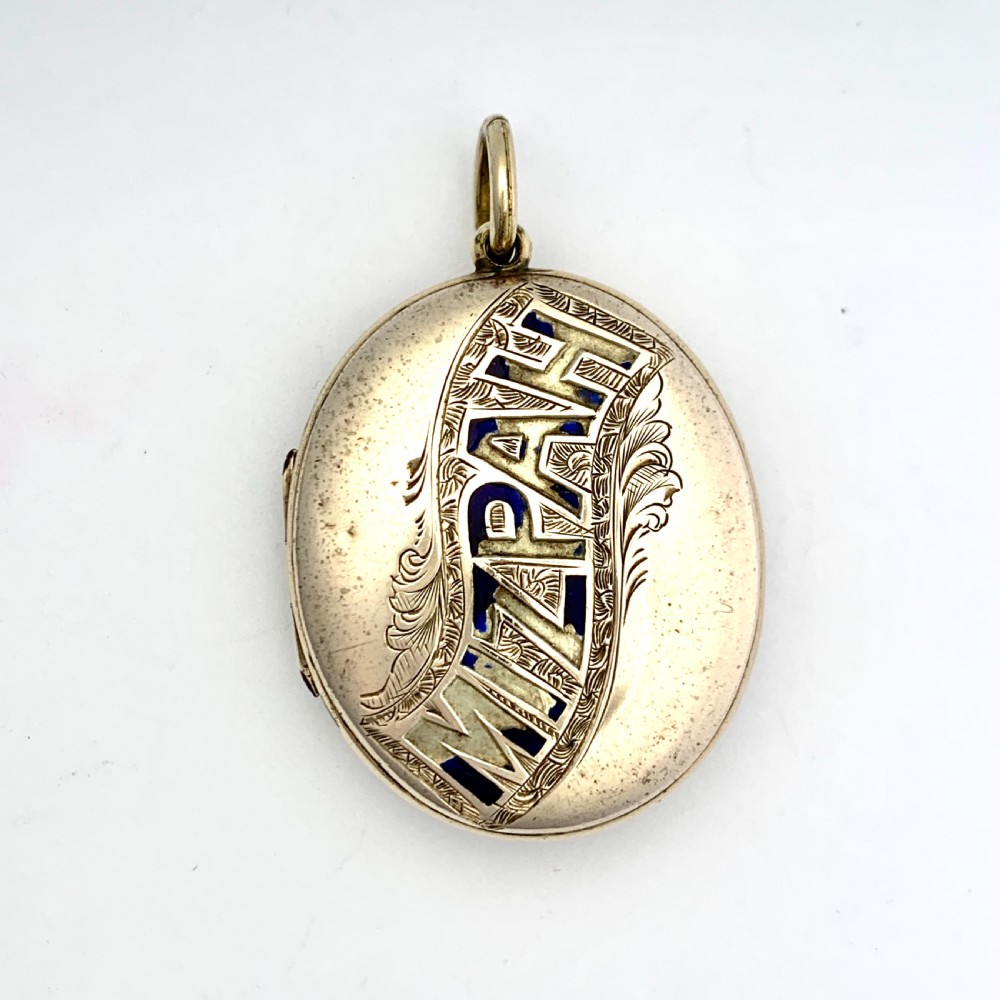 Large Victorian 9CT Gold Mizpah Locket Pendant View III