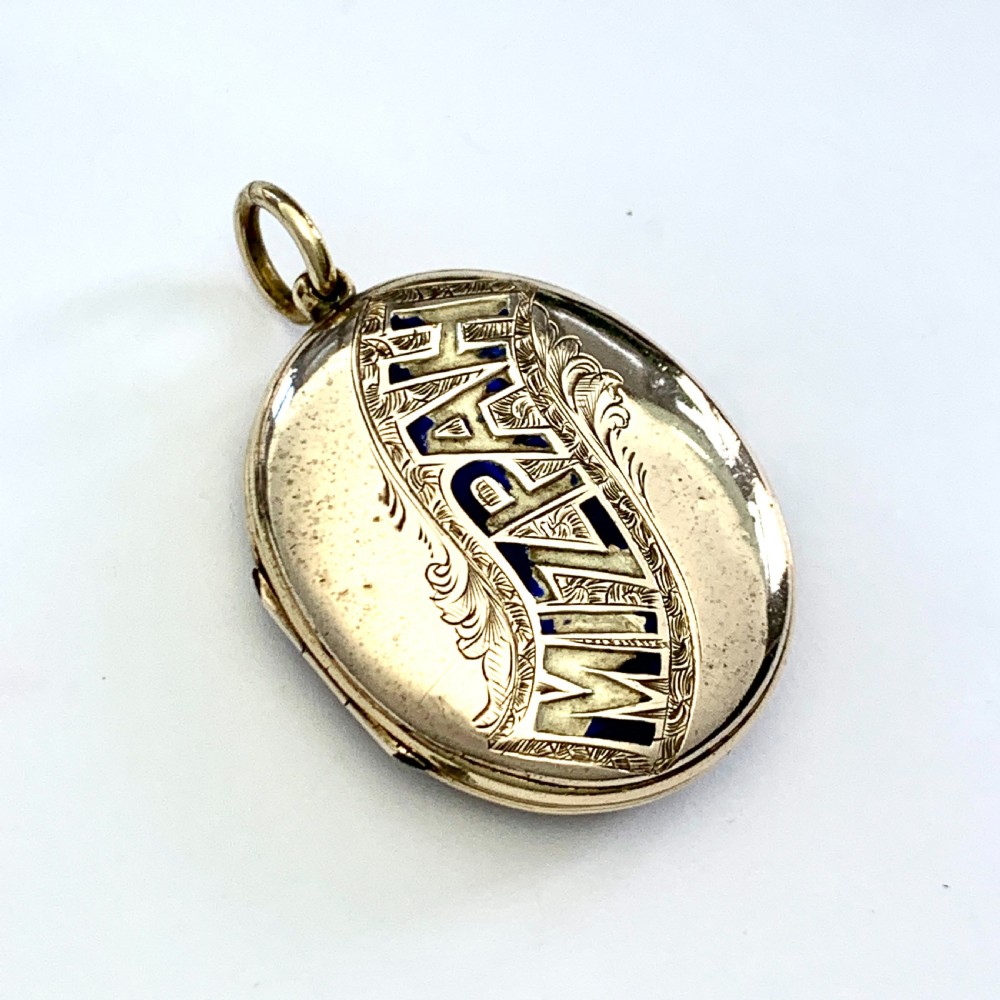 Large Victorian 9CT Gold Mizpah Locket Pendant View IV