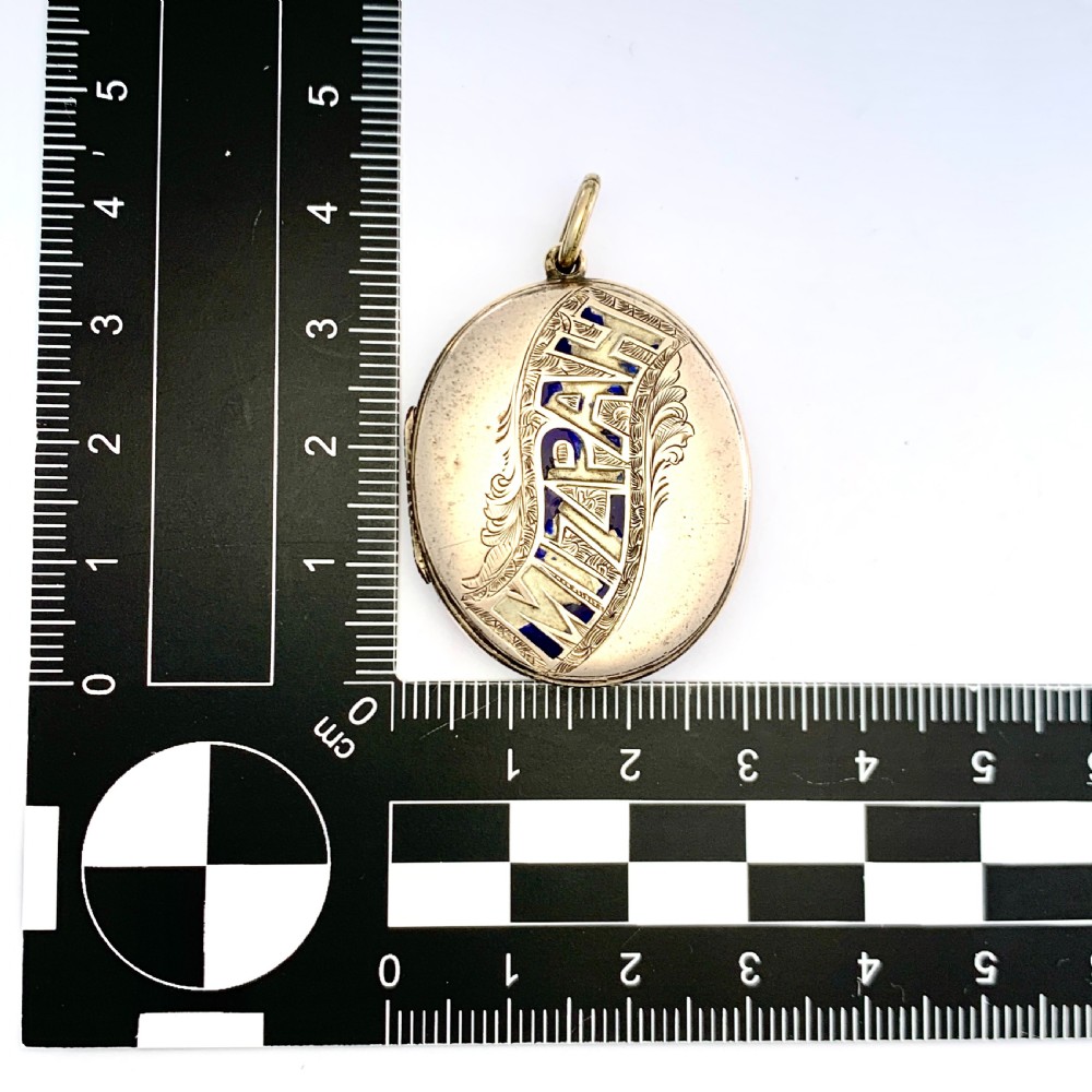 Large Victorian 9CT Gold Mizpah Locket Pendant View VII