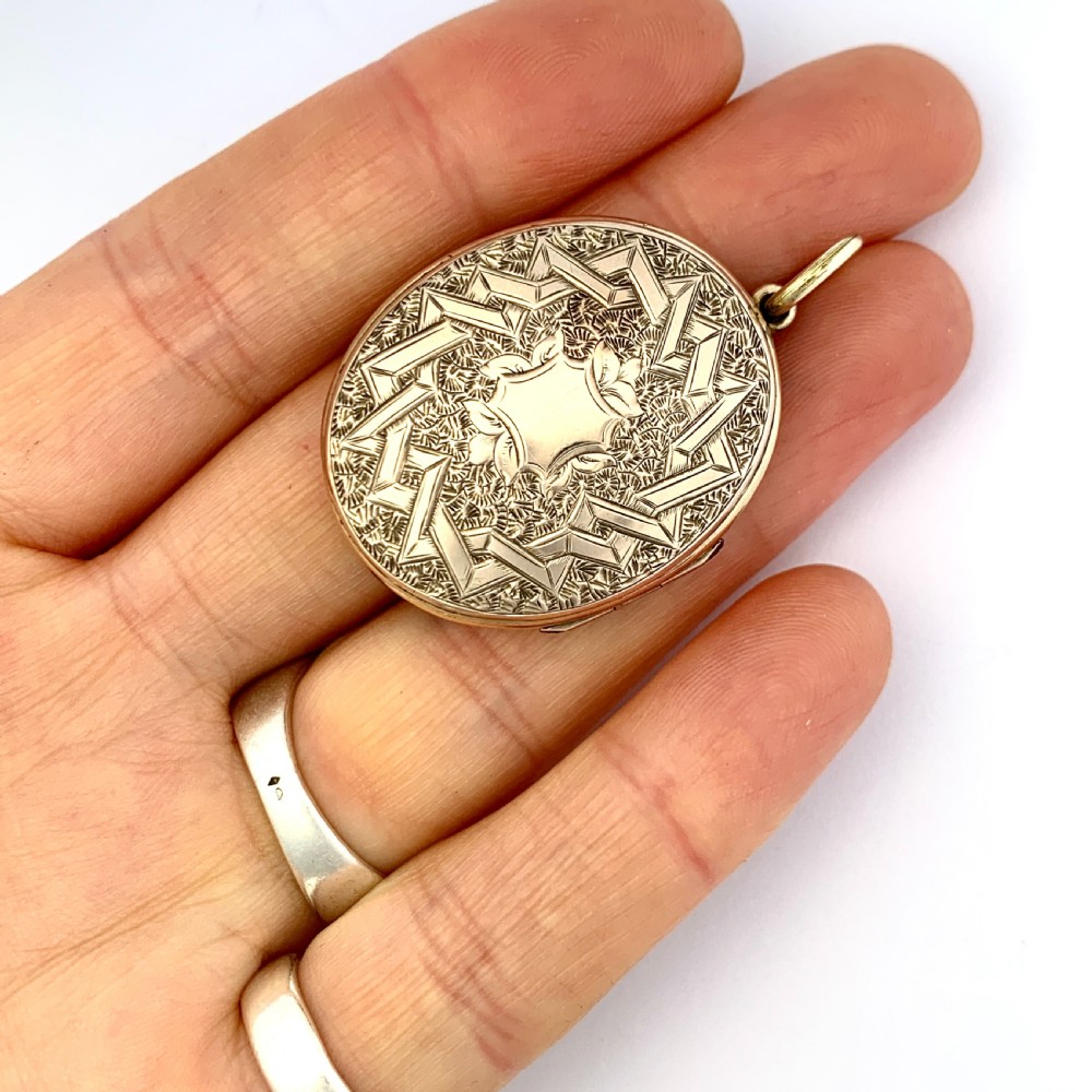 Large Victorian 9CT Gold Mizpah Locket Pendant View VIII