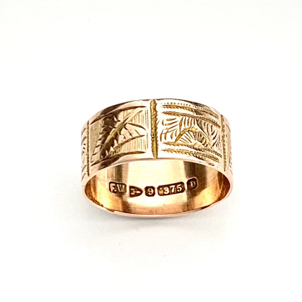 Victorian 9CT Rose Gold Wedding Ring • Chester 1887