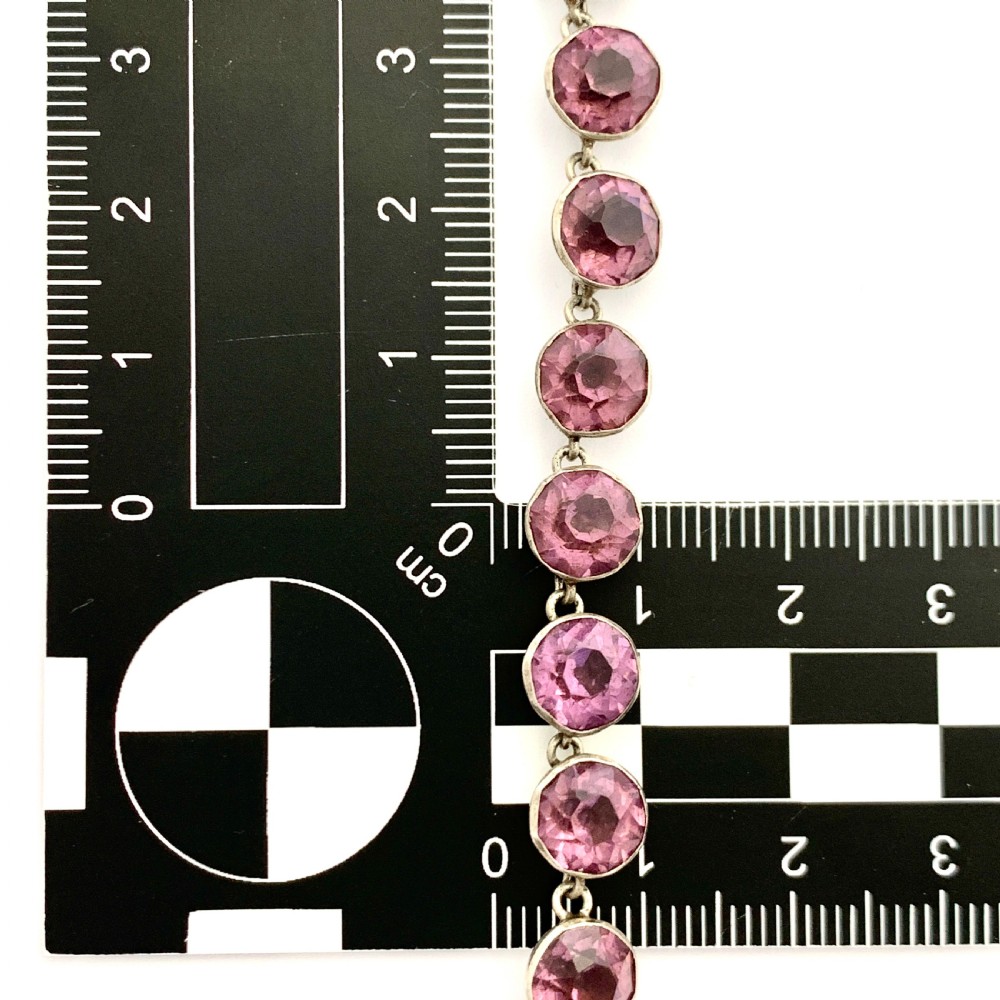 Georgian Paste Amethyst Riviere Necklace View III
