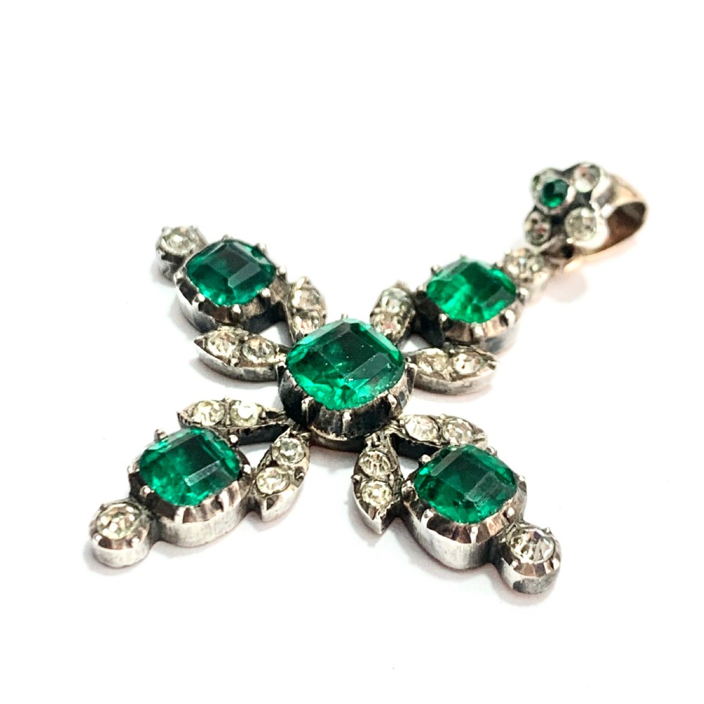Georgian Gold and Silver Paste Maltese Cross Pendant View IX
