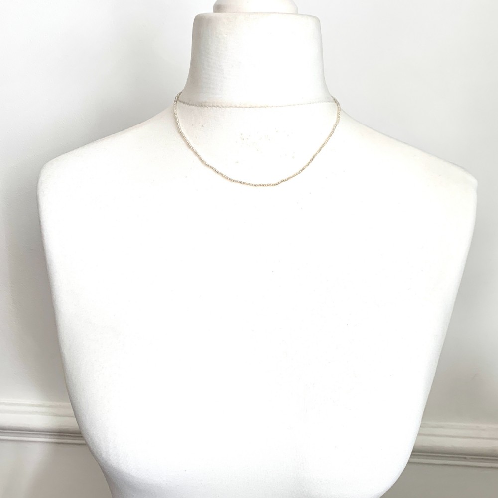 Georgian Fine Seed Pearl Necklace with 9CT Gold Clasp View VII