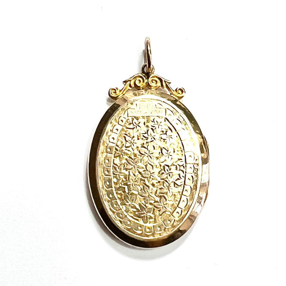 Victorian 15CT Gold Back and Front Photograph Locket  View II