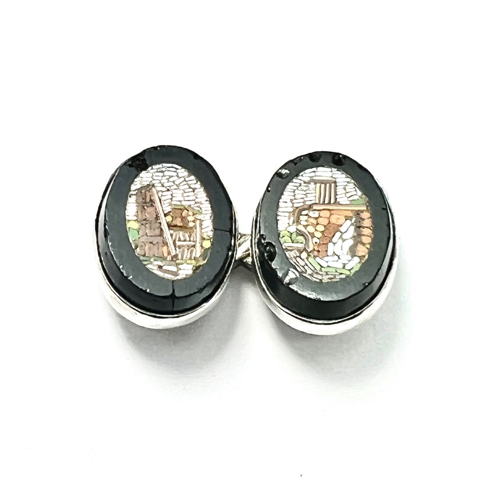 Victorian Micro Mosaic Grand Tour Cufflinks  View IV