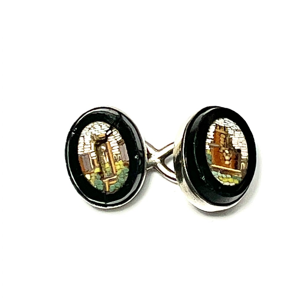 Victorian Micro Mosaic Grand Tour Cufflinks  View V