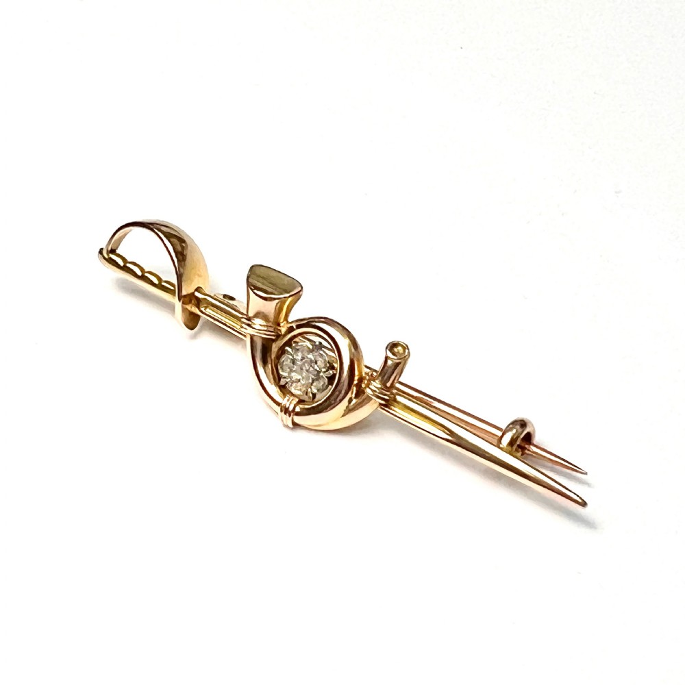 Edwardian 15CT Gold Yorkshire Sweetheart Brooch View III