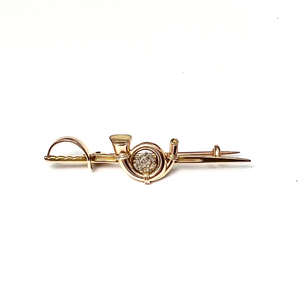 Edwardian 15CT Gold Yorkshire Sweetheart Brooch View IV