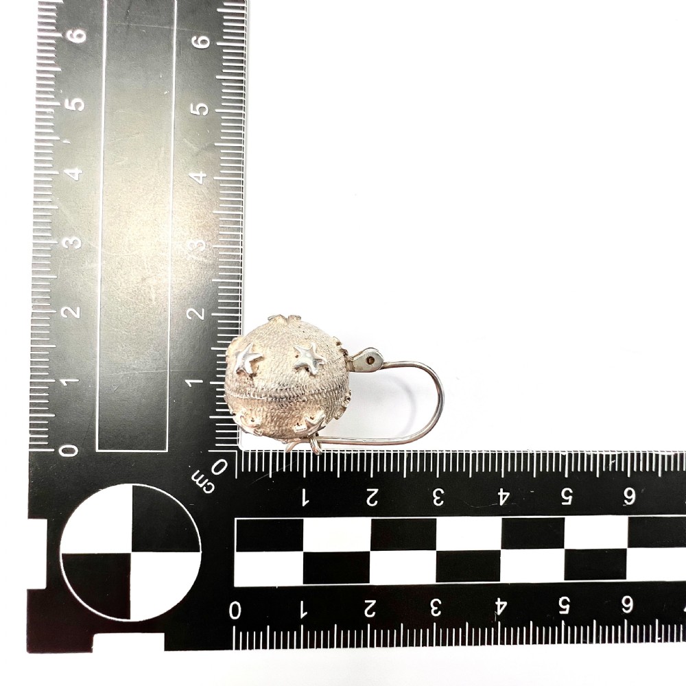 Victorian Silver Star Sphere Earrings View VI