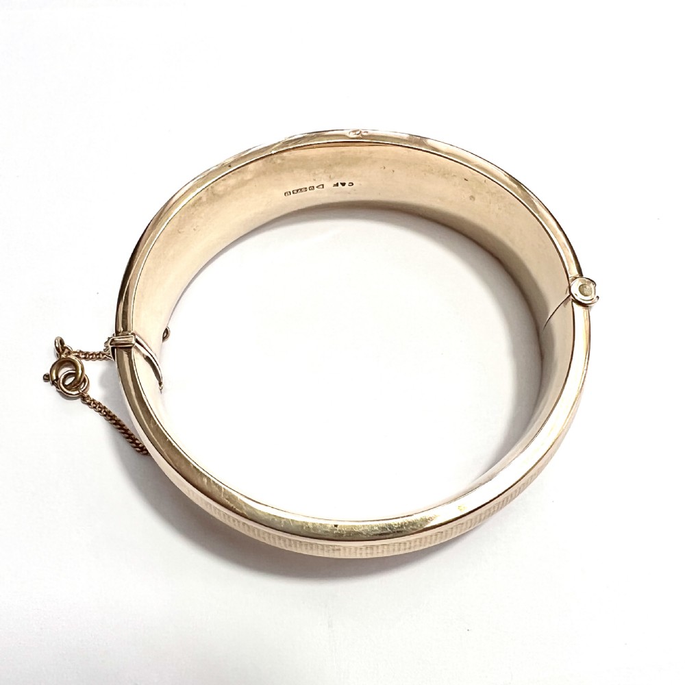 Vintage 1961 Ruby Star Gold Bangle by Cropp & Farr View VII