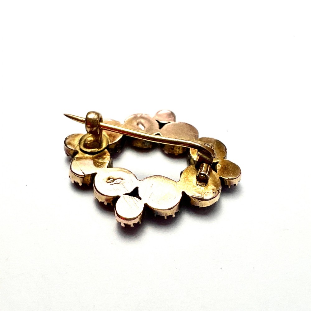 Georgian 9CT Gold Amethyst Brooch View II