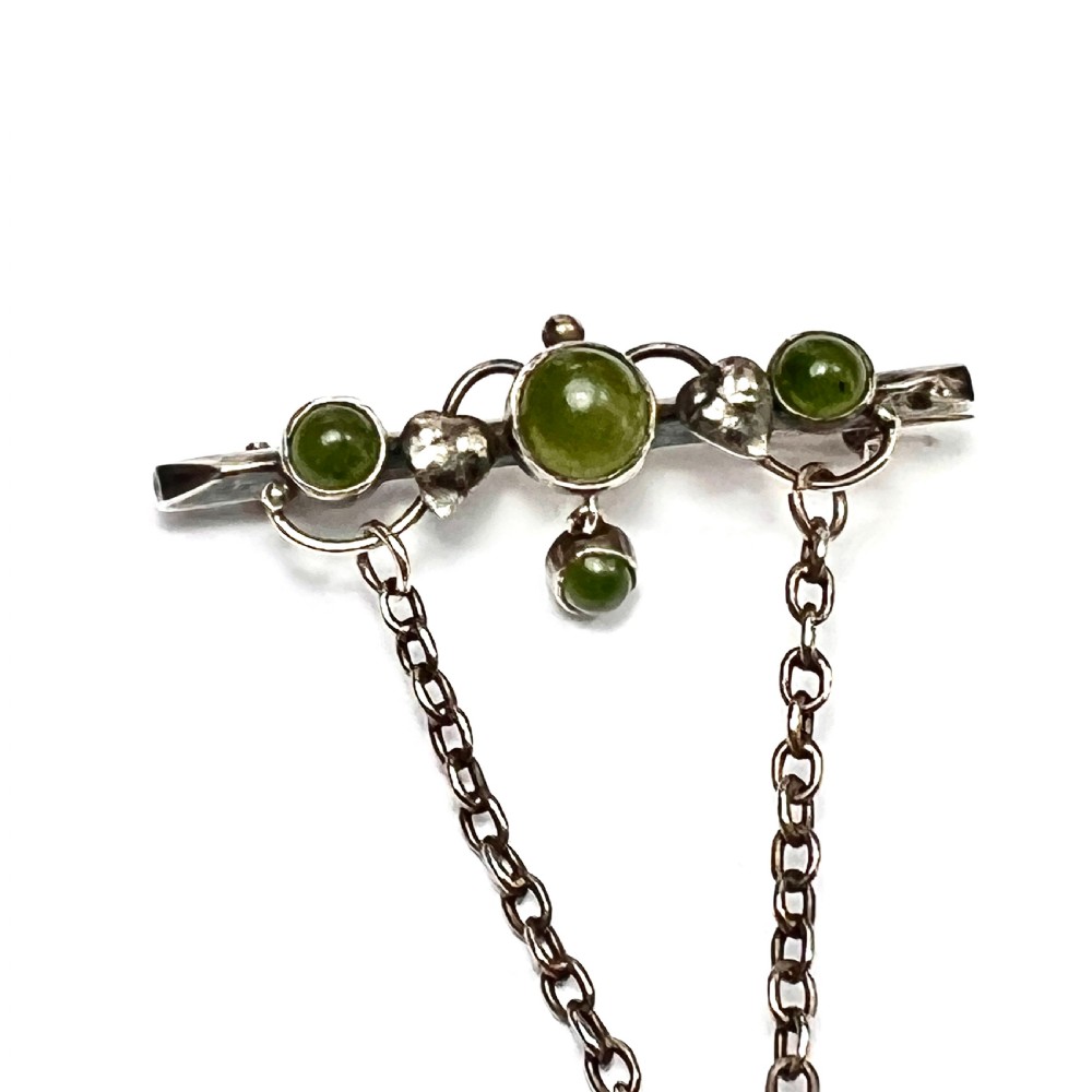 Arts and Crafts Art Nouveau Silver Lantern Charm Brooch View II