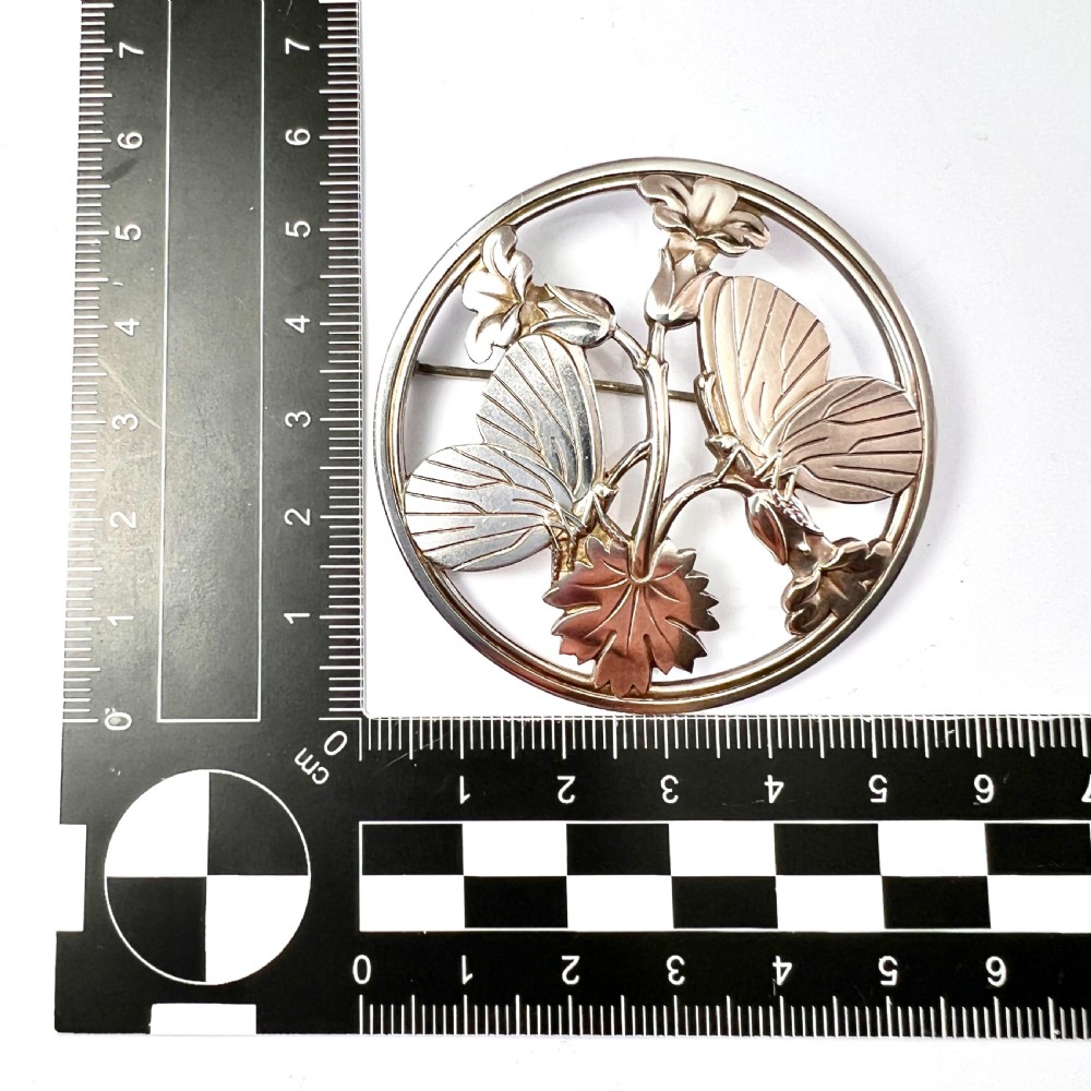Moonlight Blossom Silver Butterflies Brooch by Arno Malinowski for Georg Jensen  View II