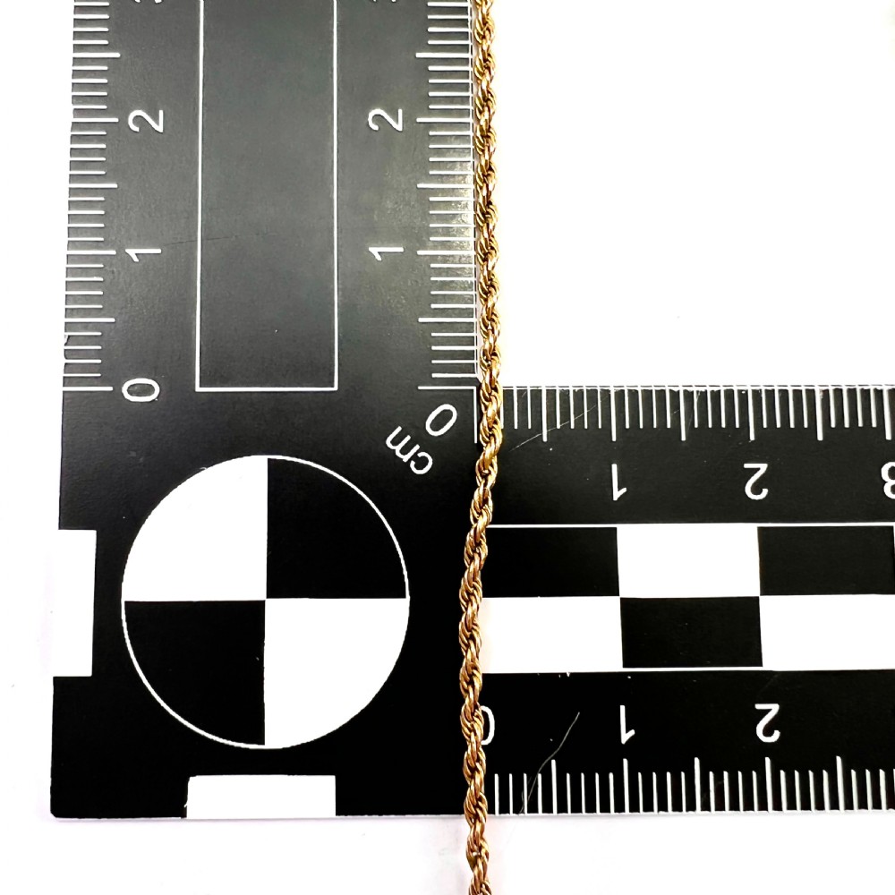 Antique 9CT Gold Rope Twist Chain Necklace  View VI