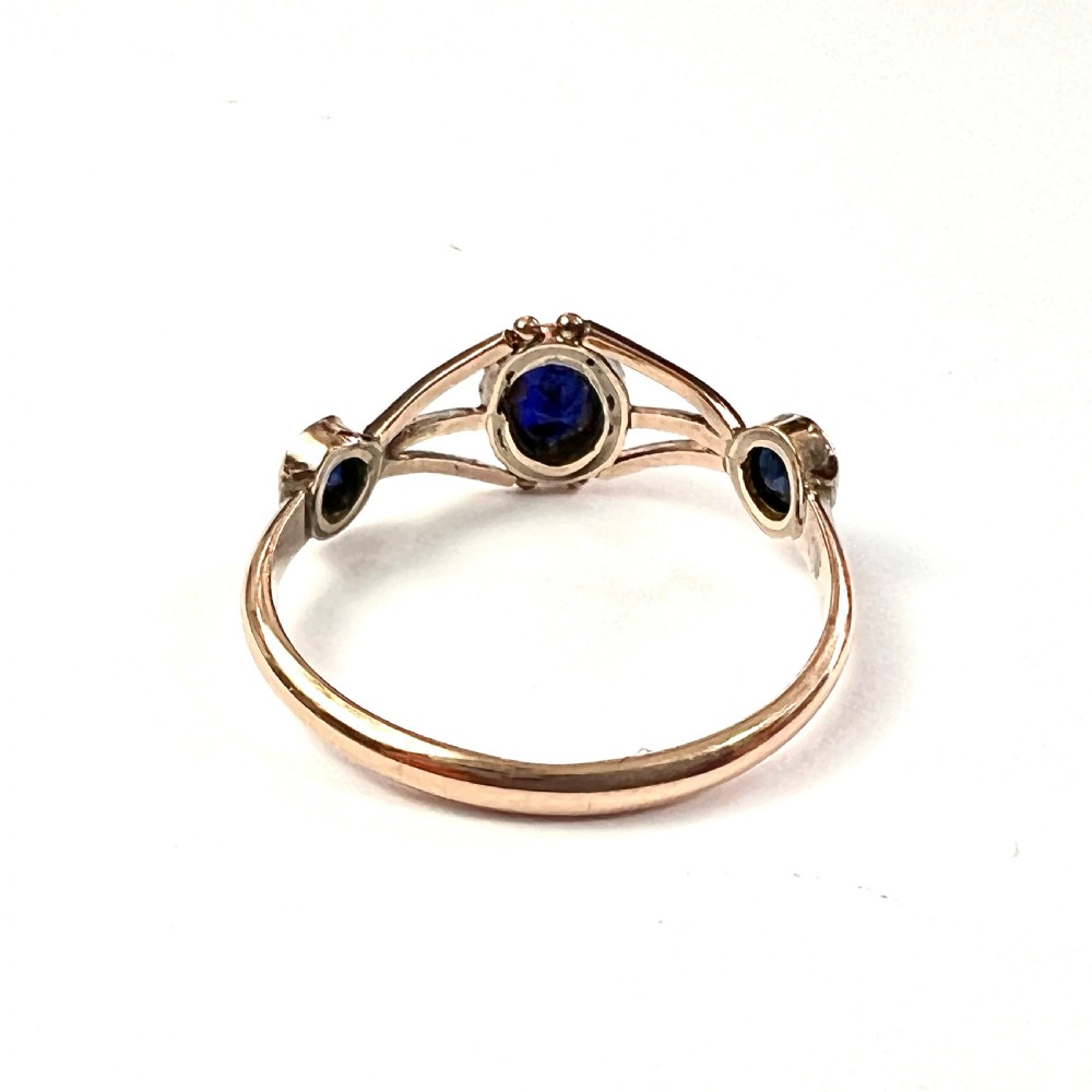 Antique Sapphire 9CT Gold Arts and Crafts Ring View II