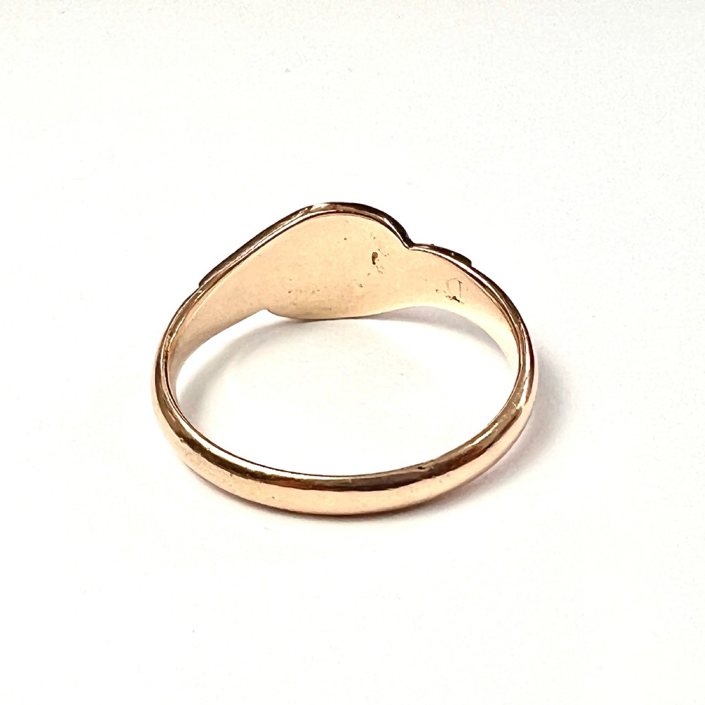 Georgian 9CT Rose Gold Pearl and Garnet Ring  View II