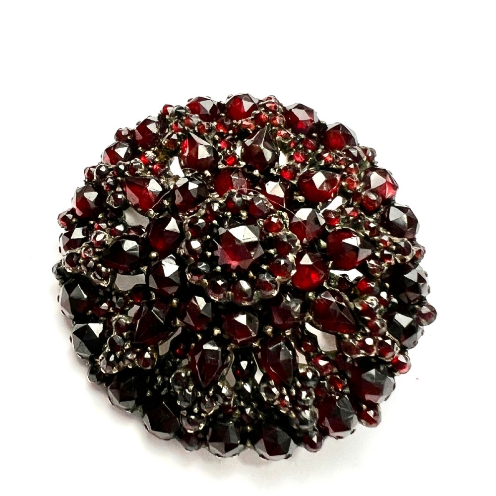 Large Victorian Bohemian Garnet Cluster Brooch
 View IV