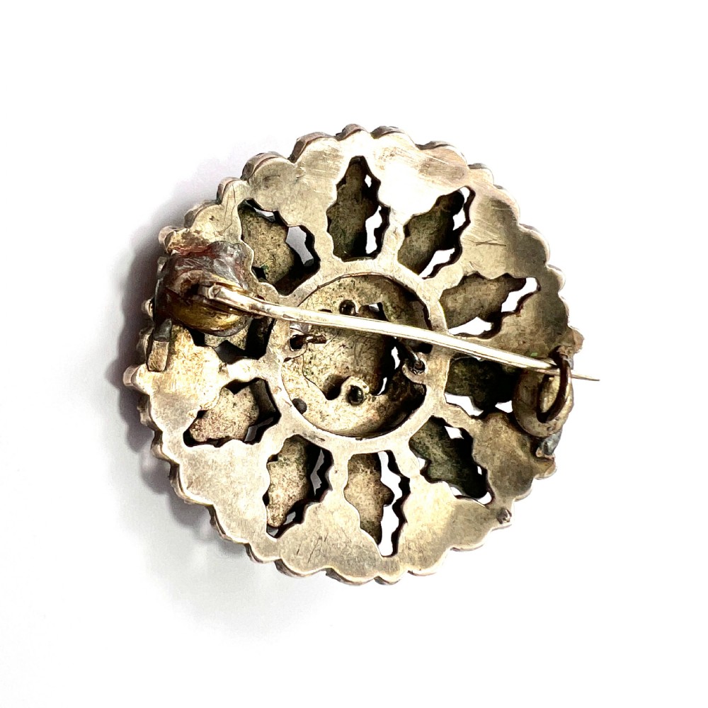 Large Victorian Bohemian Garnet Cluster Brooch
 View V