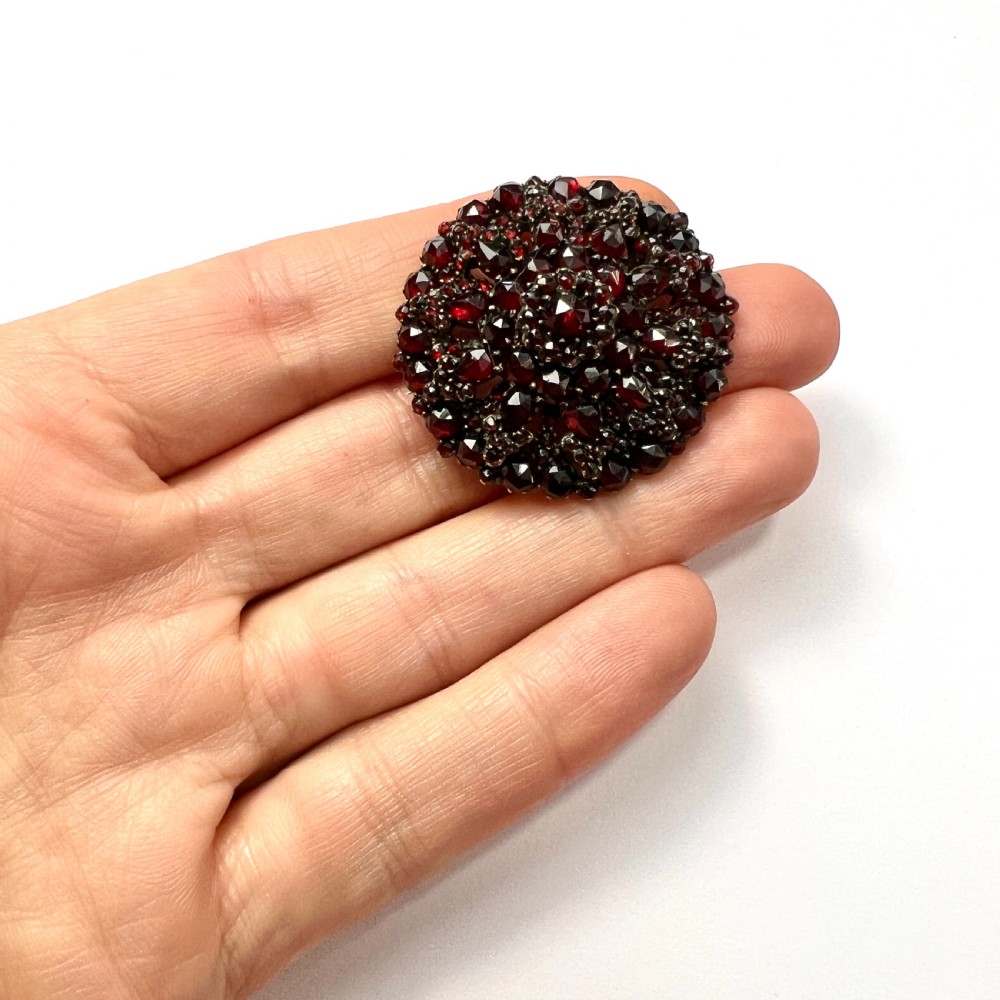 Large Victorian Bohemian Garnet Cluster Brooch
 View VI