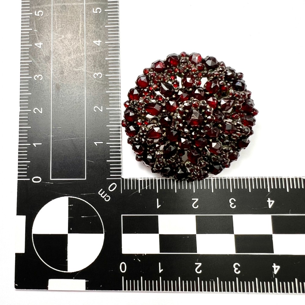 Large Victorian Bohemian Garnet Cluster Brooch
 View VII