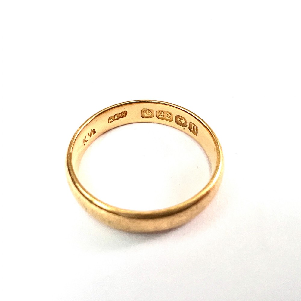 Edwardian 22CT Gold Wedding Band