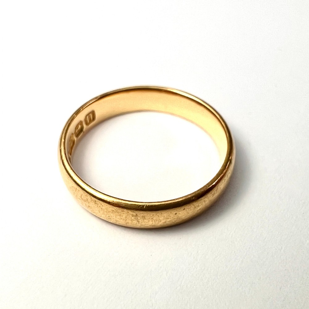 Edwardian 22CT Gold Wedding Band View III