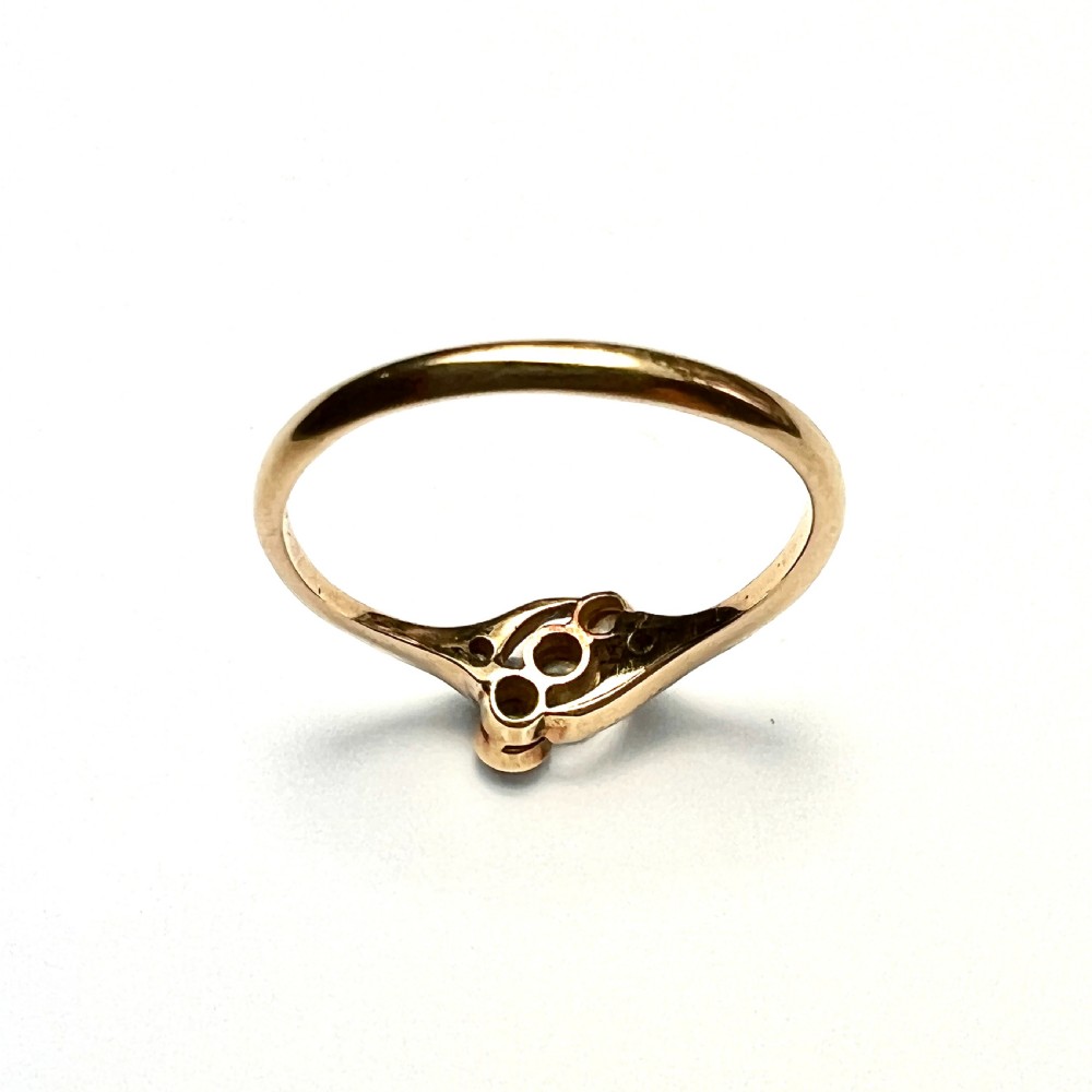 Edwardian 18CT Gold Platinum and Diamond Ring View VI