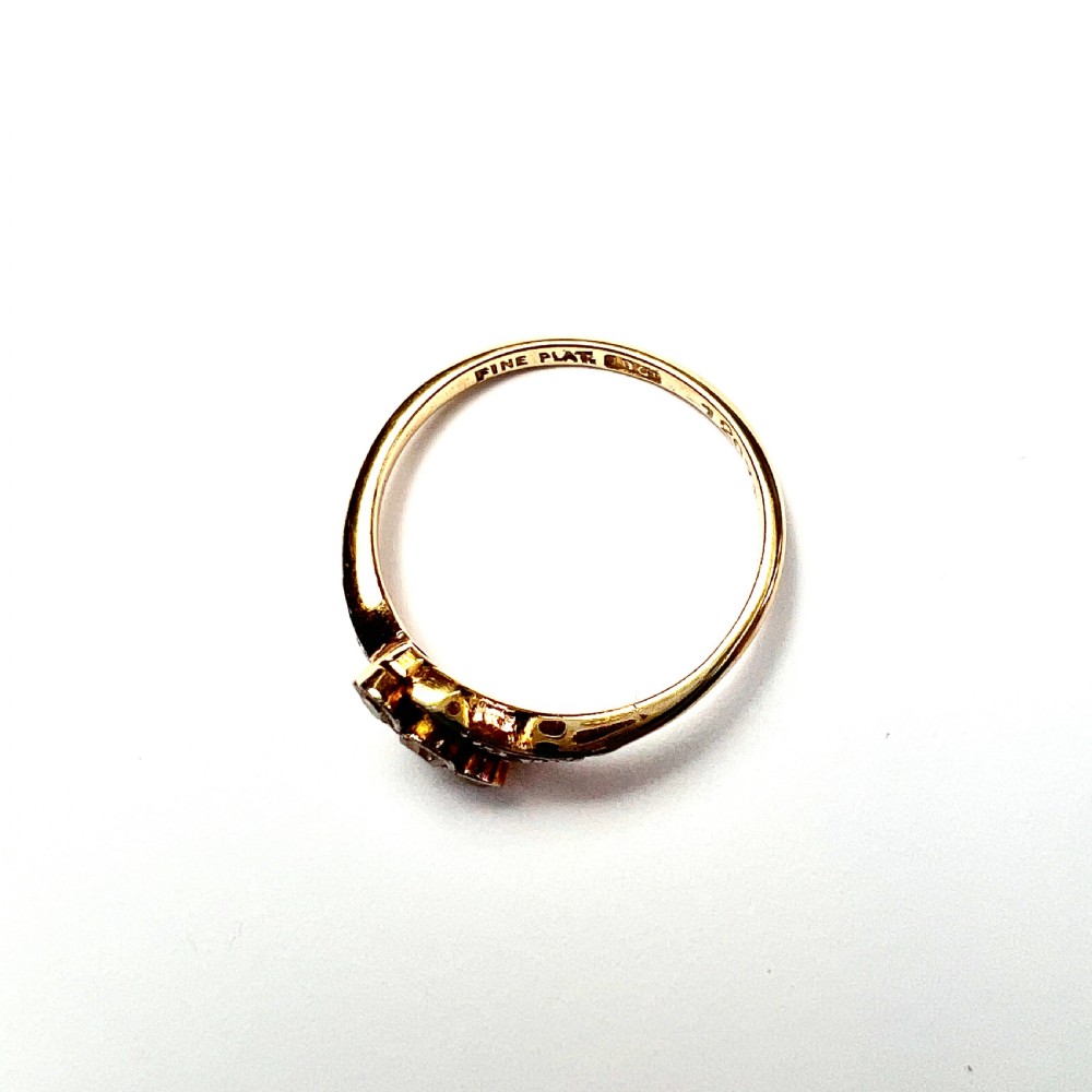 Edwardian 18CT Gold Platinum and Diamond Ring View VII
