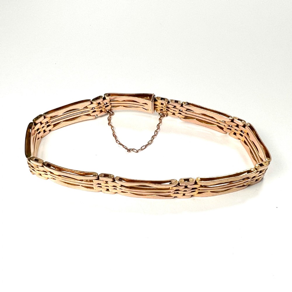 Antique 9CT Gold Gate Bracelet View II