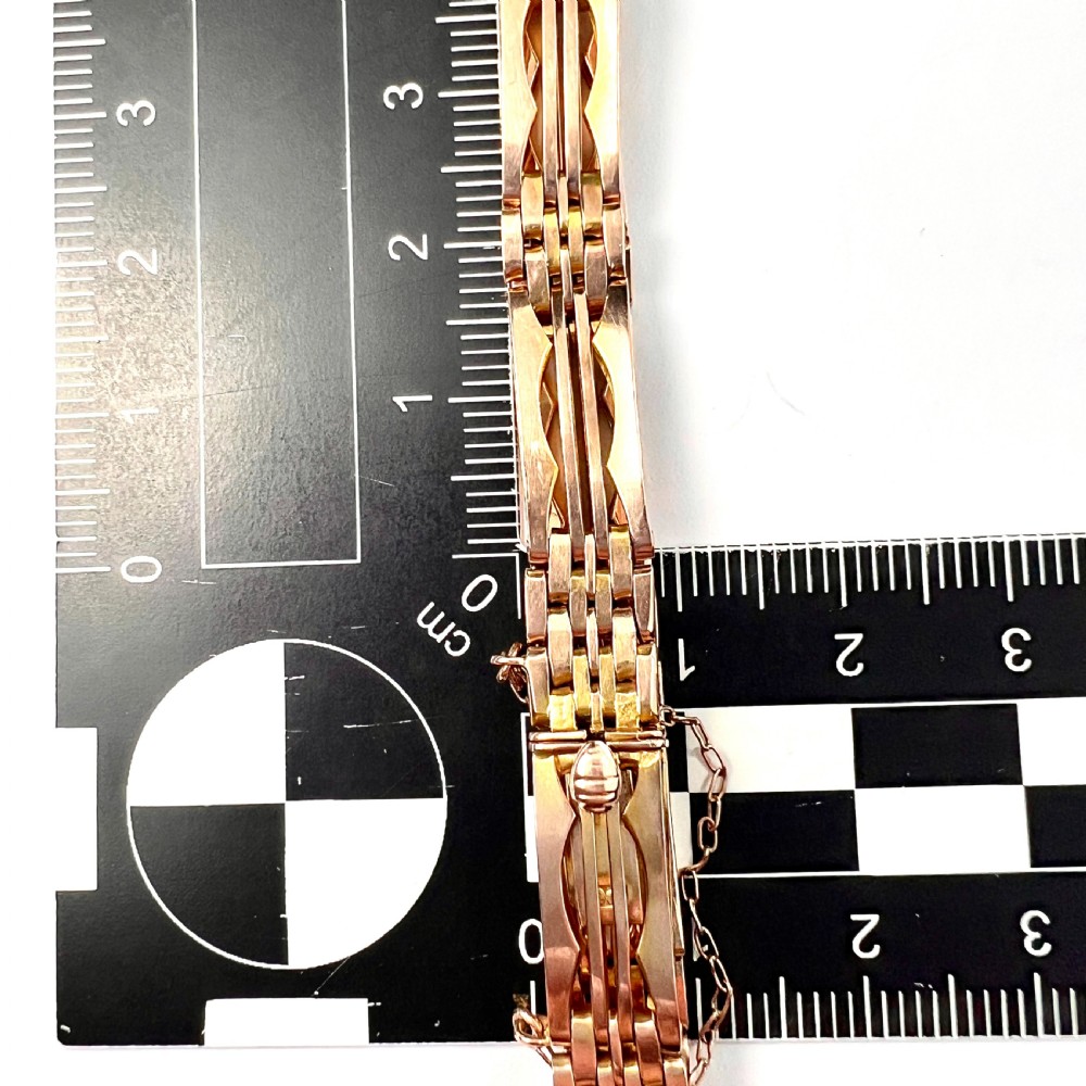 Antique 9CT Gold Gate Bracelet View VI