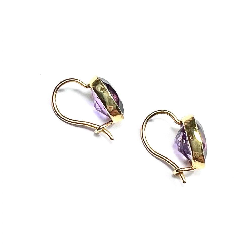 Antique Amethyst 9CT Gold Dormeuse Earrings View VI