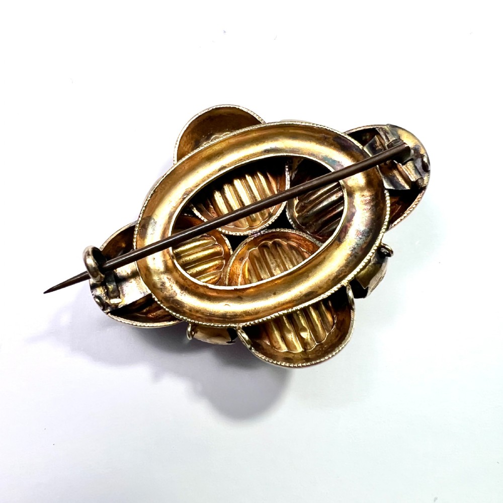 High Victorian 15CT Gold Almandine Garnet Brooch View IV