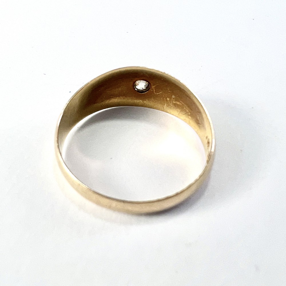 1899 Victorian 18CT Gold Diamond Gypsy Ring View IV