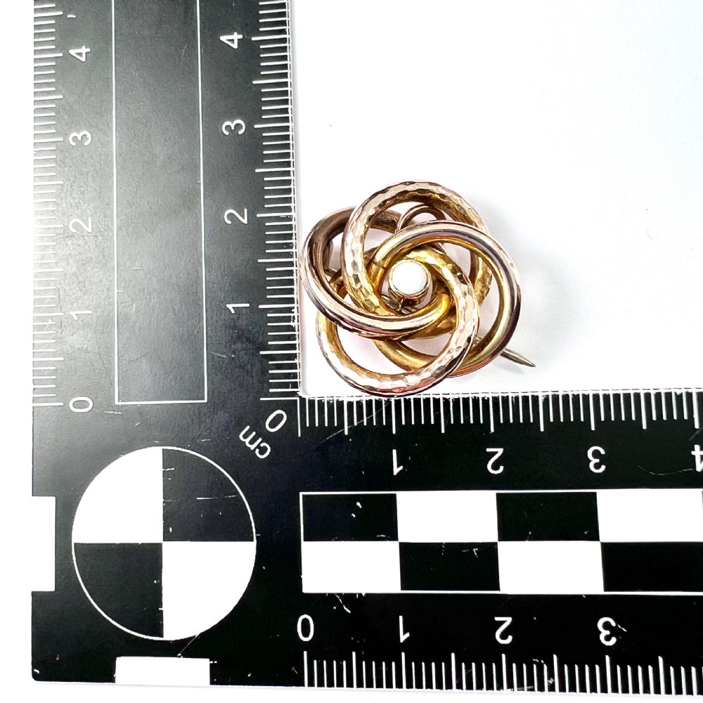 RESERVED for S • Victorian 9CT Gold Opal Lovers Knot Pendant / Brooch View VII